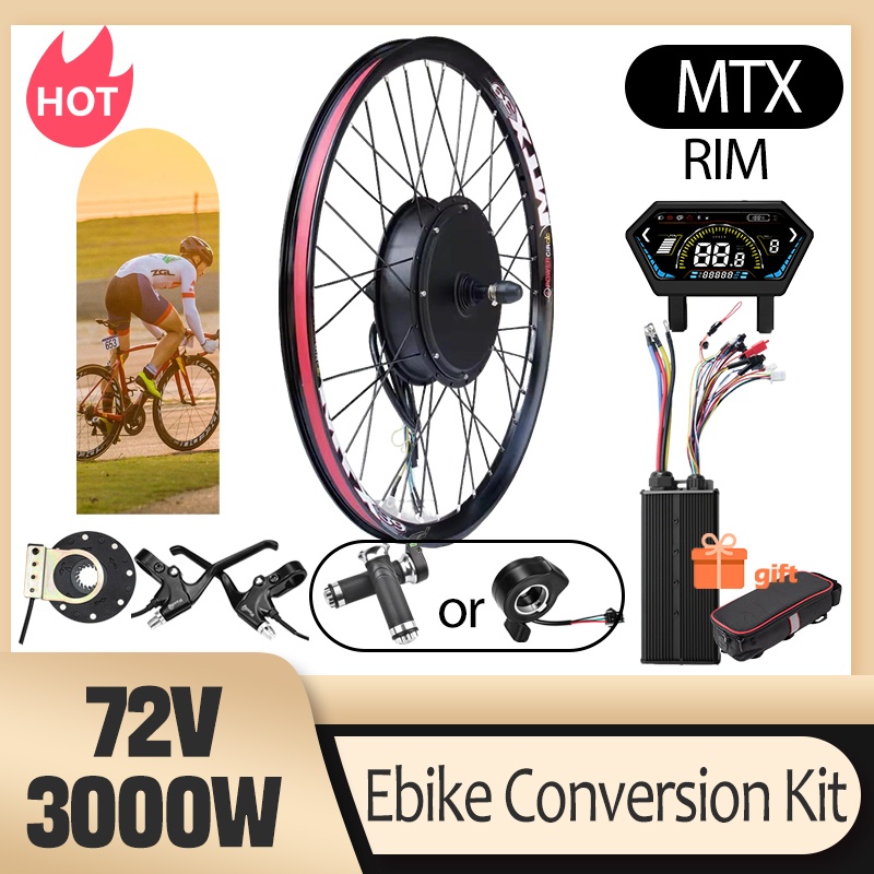 Ebike Conversion Kit 72V 3000W - Kit de Conversão para Bicicleta Elétrica