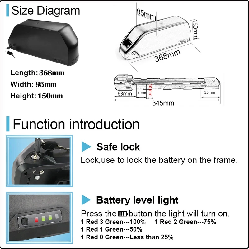 Bateria Hailong Polly DP7 para - Ebike Battery 48V 20Ah Hailong avaliação e preço
