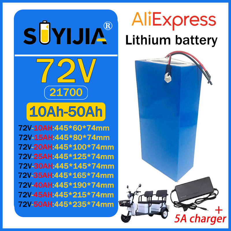 Bateria de lítio 21700 72V 50A - Electric Bicycle Battery 72V 30Ah avaliação e preço
